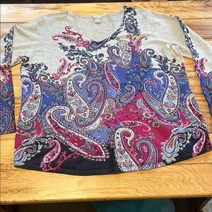 Chico’s Paisley Print Women's Top - Multicolor NWT